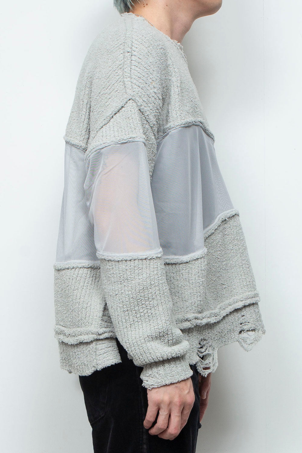 <last>
 LB25AW-KN08 | Docking Reverse Crushed Sweater | Light Gray</last>