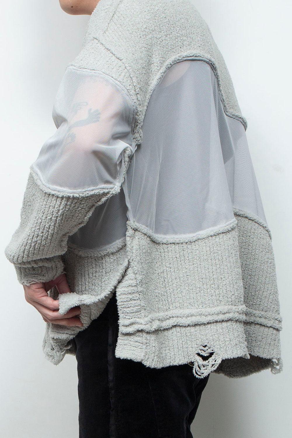 <last>
 LB25AW-KN08 | Docking Reverse Crushed Sweater | Light Gray</last>