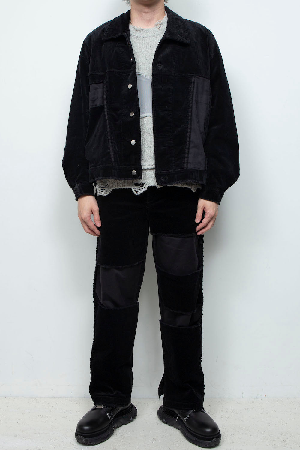 LB25AW-JK02-CDR | Reconstructed Carpenter Jacket (Corduroy) | BLACK