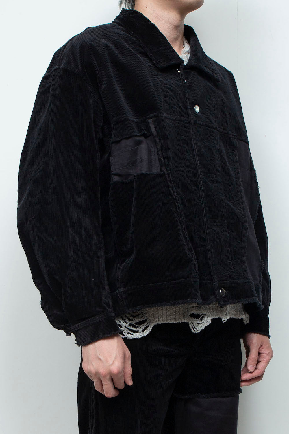 LB25AW-JK02-CDR | Reconstructed Carpenter Jacket (Corduroy) | BLACK