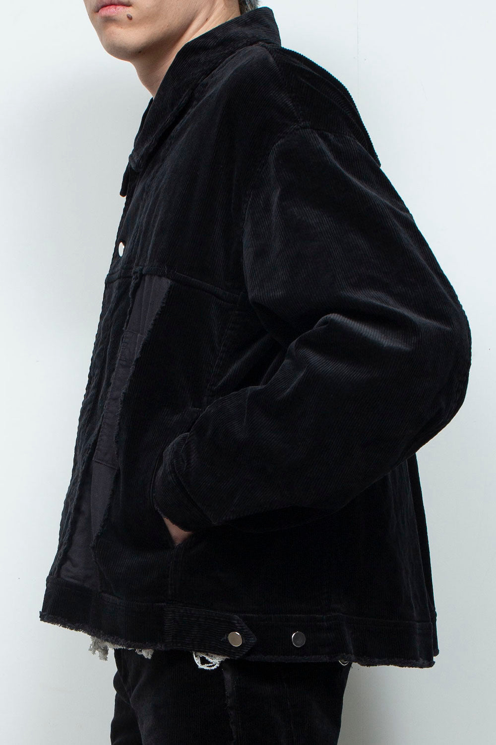 LB25AW-JK02-CDR | Reconstructed Carpenter Jacket (Corduroy) | BLACK