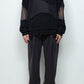 LB25AW-KN08 | Docking Reverse Crushed Sweater | BLACK