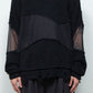 LB25AW-KN08 | Docking Reverse Crushed Sweater | BLACK