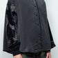 <last>
 LB25AW-SH08-SPV-PVL | Velour Jersey Sleeve Easy Shirt | Black x Black</last>