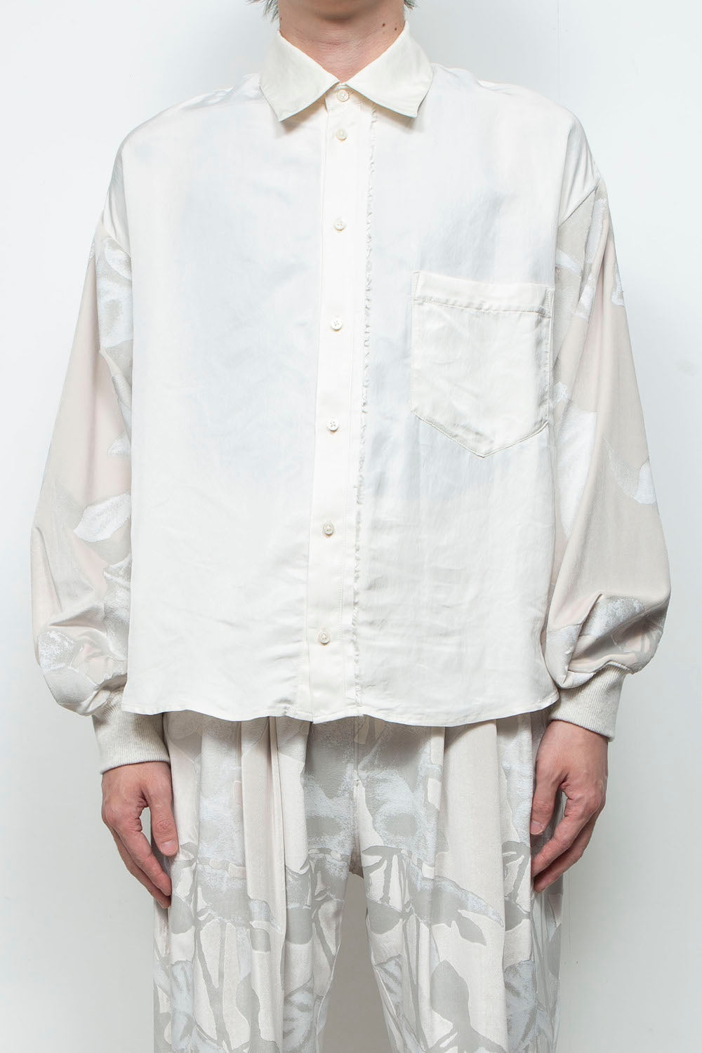 <last>  
LB25AW-SH08-SPV-PVL | Velour Jersey Sleeve Easy Shirt | OFF WHITE x OFF WHITE</last>