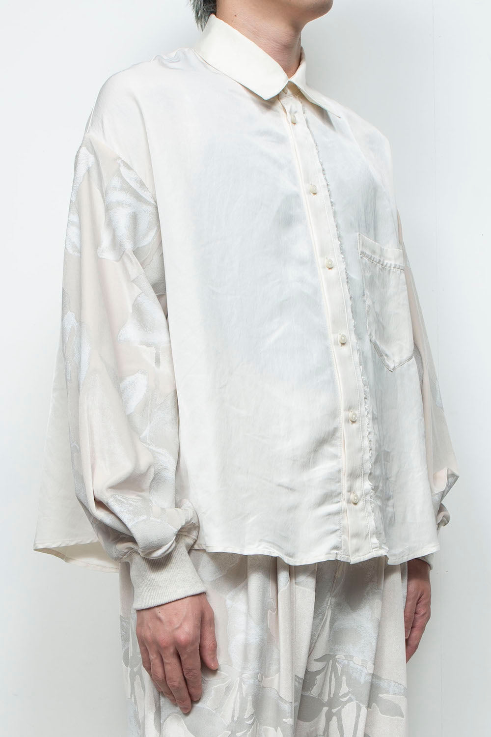 <last>  
LB25AW-SH08-SPV-PVL | Velour Jersey Sleeve Easy Shirt | OFF WHITE x OFF WHITE</last>