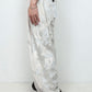 LB25AW-PT08-PVL | 3D Printed Velour Jersey Easy Pants | Off White