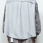 LB25AW-SH08-SPV-PVL | Velour Jersey Sleeve Easy Shirt | SKY GRAY x CHARCOAL