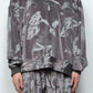 LB25AW-PO08-PVL | 3D Printed Velour Jersey Pullover | Charcoal