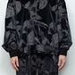 LB25AW-PO08-PVL | 3D Printed Velour Jersey Pullover | BLACK