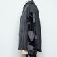 <last>
 LB25AW-SH08-SPV-PVL | Velour Jersey Sleeve Easy Shirt | Black x Black</last>