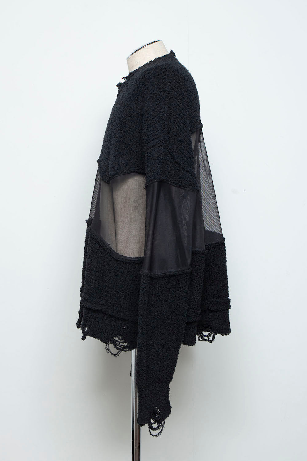 LB25AW-KN08 | Docking Reverse Crushed Sweater | BLACK