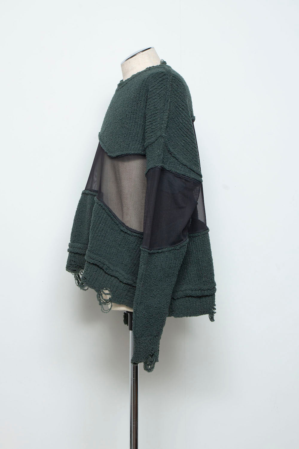 LB25AW-KN08 | Docking Reverse Crushed Sweater | BILLIARD GREEN