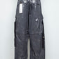 <LAST 1点> 
LB25AW-PT05-HKW | ウォッシュドホイルコーティングデタッチャブルカーゴパンツ | STEEL GRAY