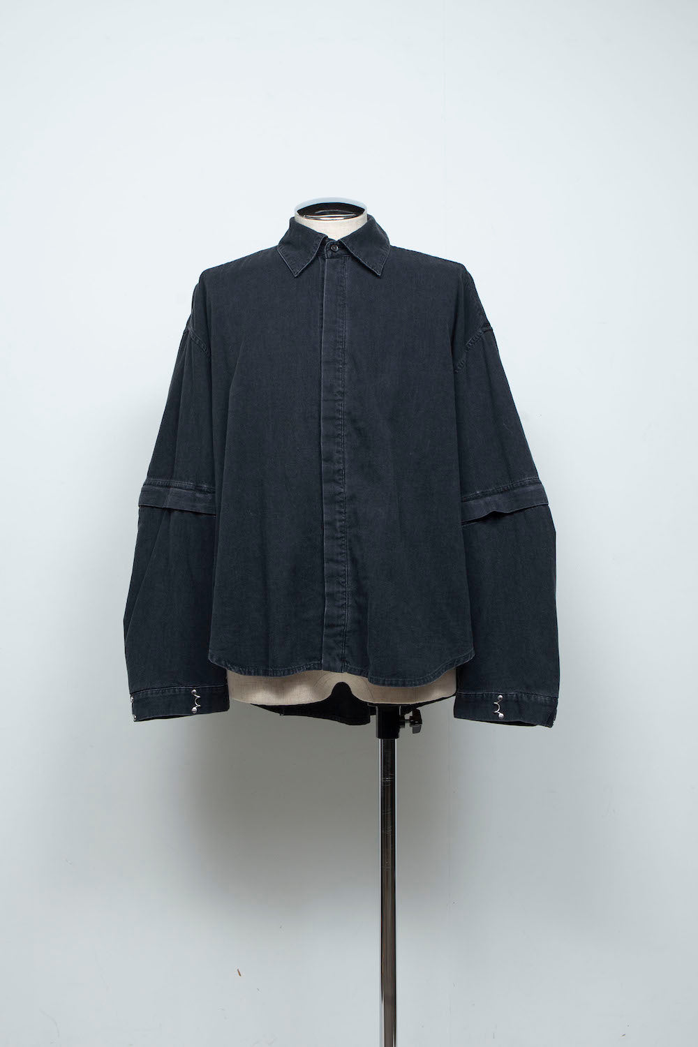 LB26SS-SH11-BWD | 7.5ozデニム デタッチャブルスリーブシャツ | BLACK WASHED