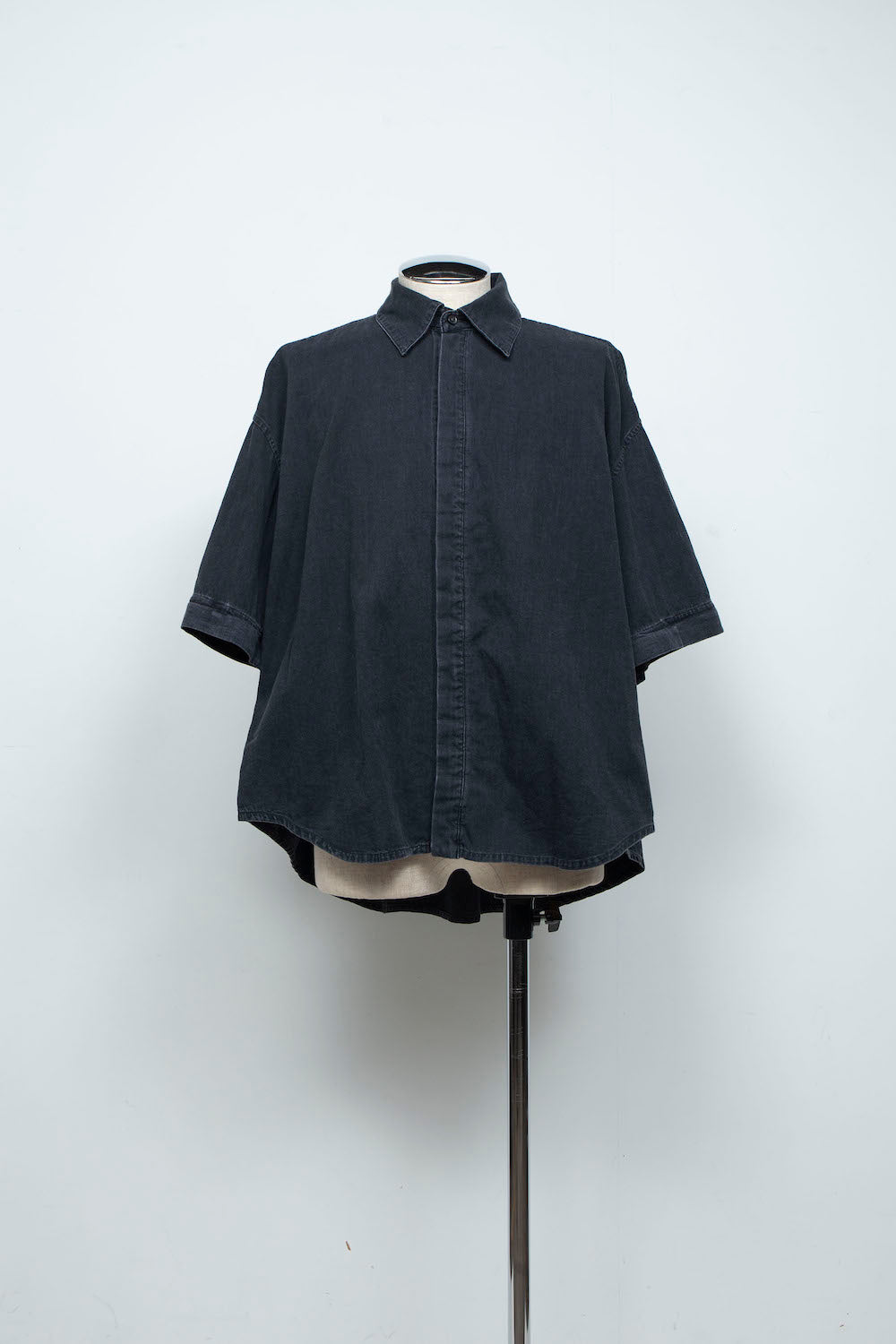 LB26SS-SH11-BWD | 7.5ozデニム デタッチャブルスリーブシャツ | BLACK WASHED