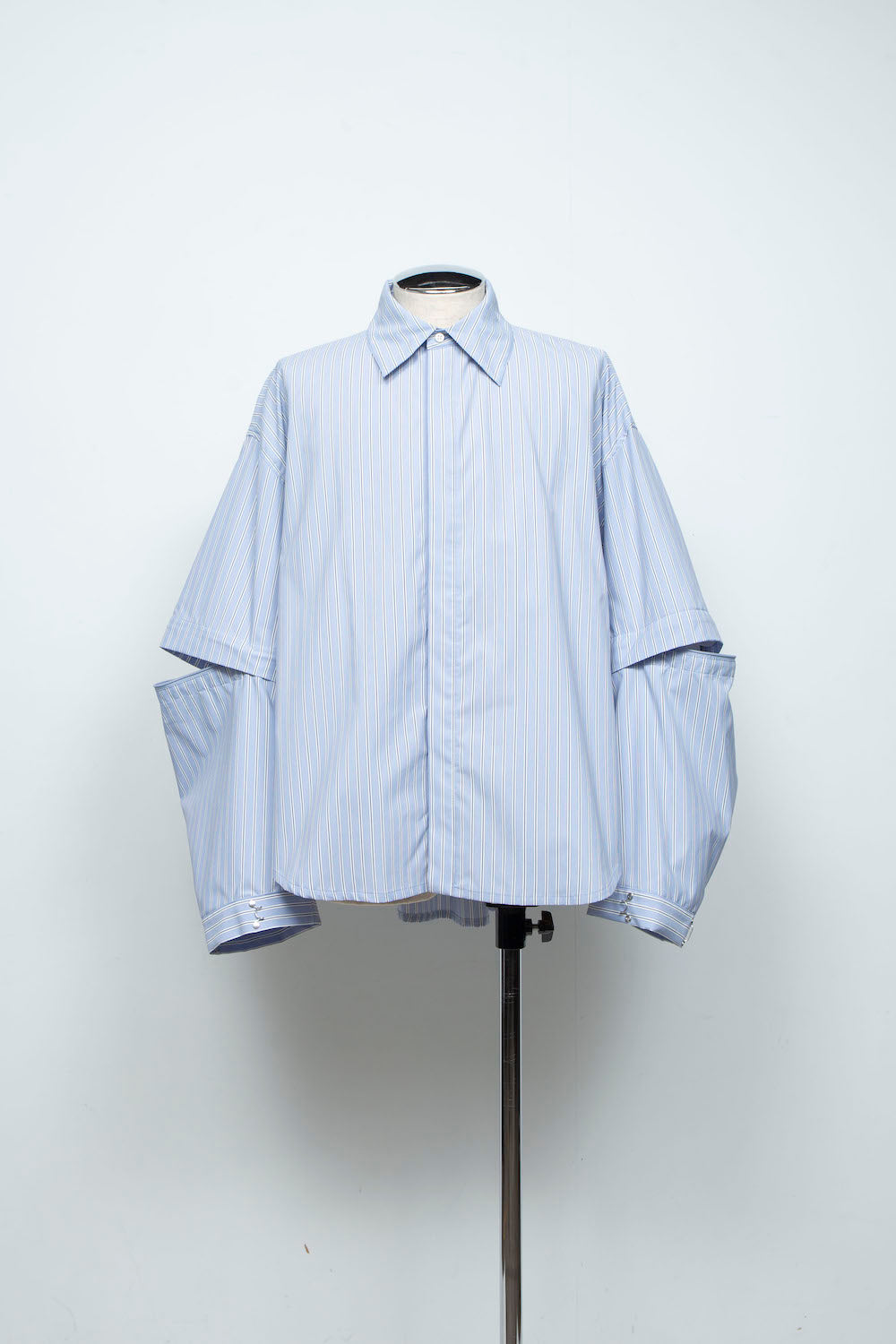 LB26SS-SH11-FTS | プライムフレックス デタッチャブルスリーブシャツ | SAX STRIPE