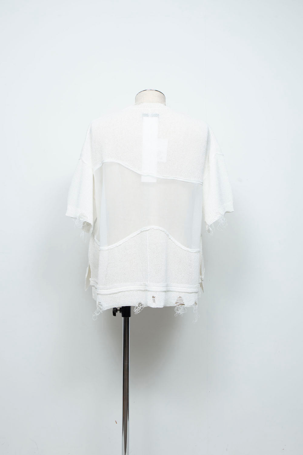 LB26SS-KN10 | アバセルペーパーヤーンリバースクラッシュドセーター | OFF WHITE