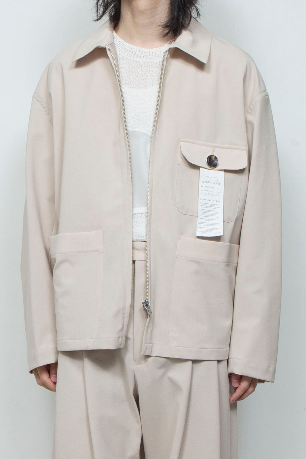 LB26SS-SH10-BDS | オリジナル3レイヤー ジップフライカバーオール | NATURAL