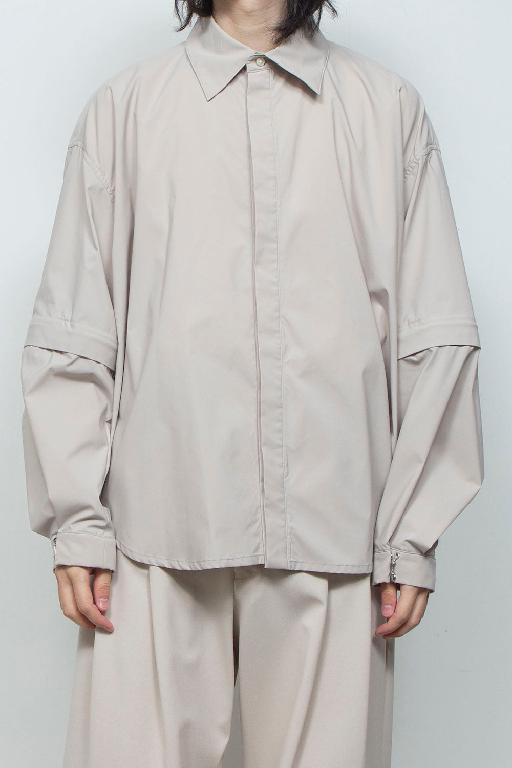 LB26SS-SH11-TCB | プライムフレックス デタッチャブルスリーブシャツ | GREIGE