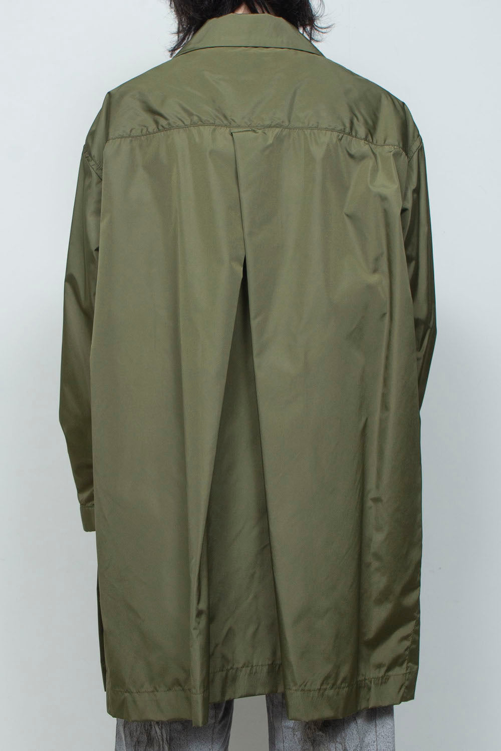 LB26SS-SHCO01-TRT | TRUSSAIR®︎ TWILL セミロングステンカラーコート| MILITARY GREEN