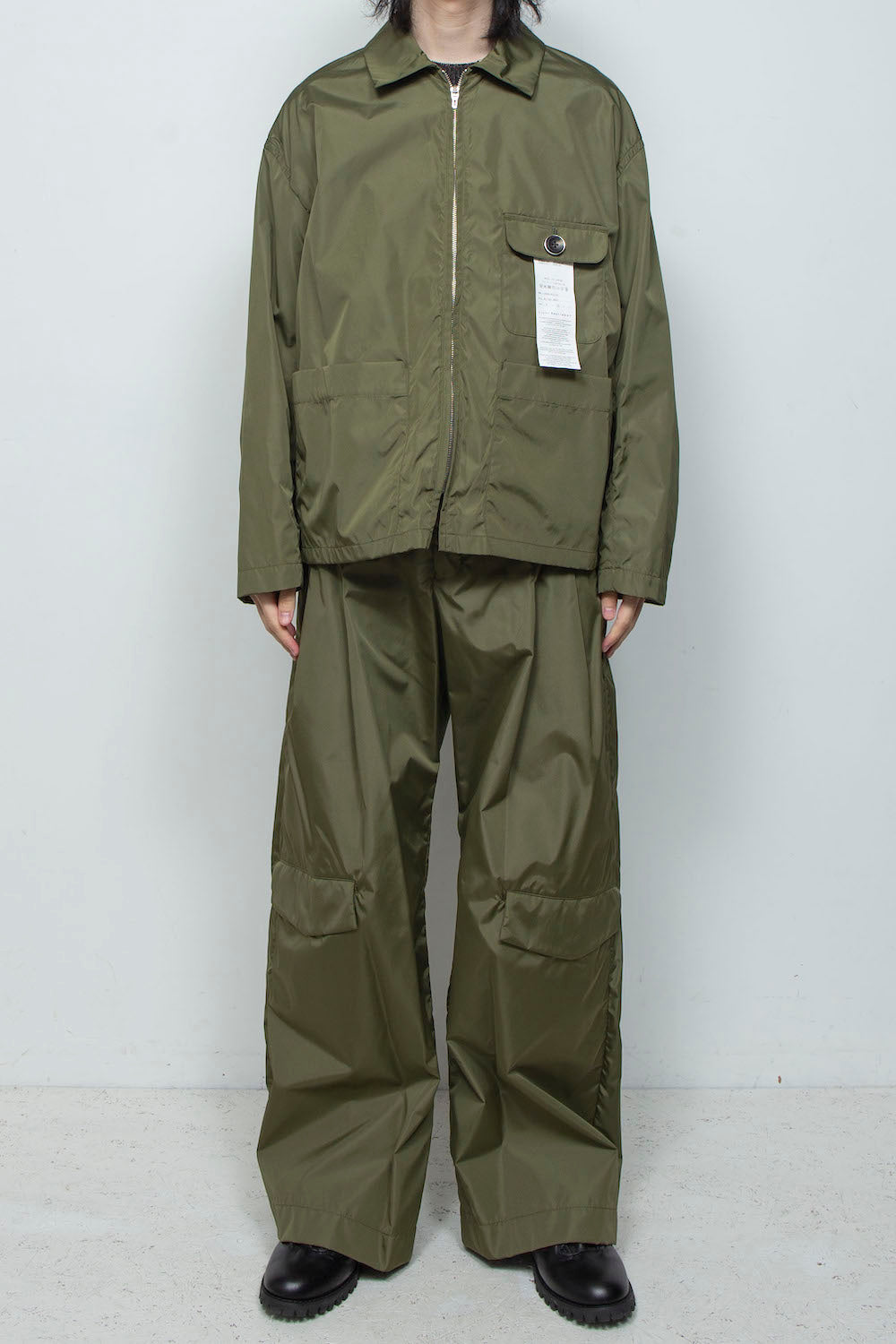 LB26SS-PT09-TRT | TRUSSAIR®︎ TWILL シンフラップバギートラウザー | MILITARY GREEN