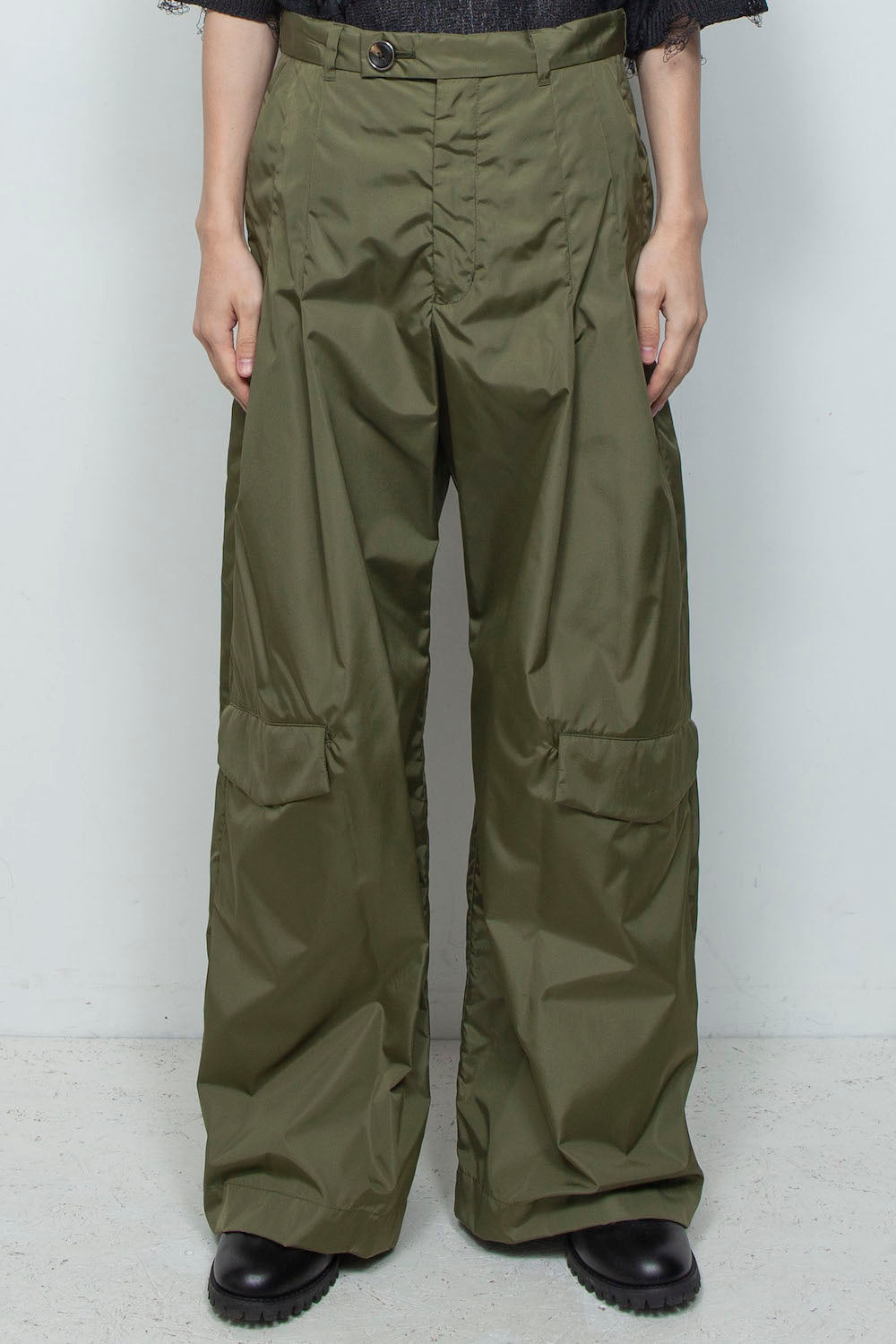 LB26SS-PT09-TRT | TRUSSAIR®︎ TWILL シンフラップバギートラウザー | MILITARY GREEN