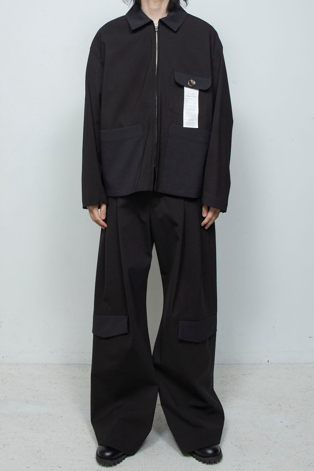 LB26SS-SH10-BDS | オリジナル3レイヤー ジップフライカバーオール | BLACK