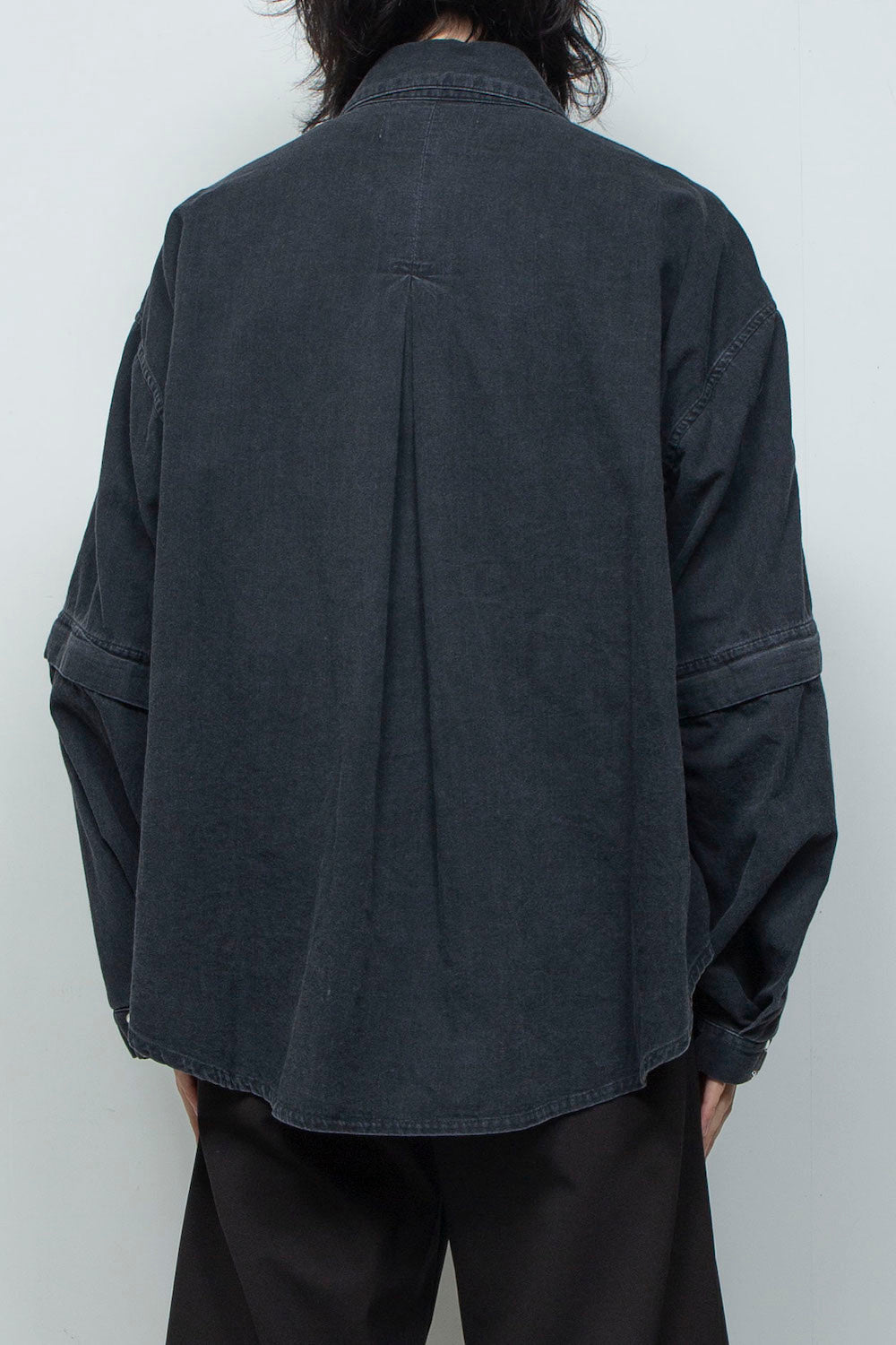 LB26SS-SH11-BWD | 7.5ozデニム デタッチャブルスリーブシャツ | BLACK WASHED