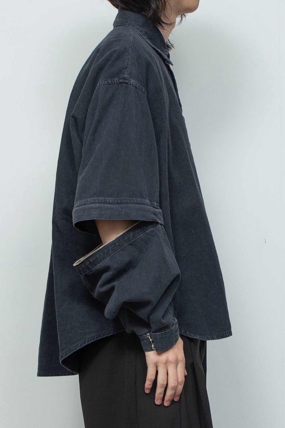 LB26SS-SH11-BWD | 7.5ozデニム デタッチャブルスリーブシャツ | BLACK WASHED