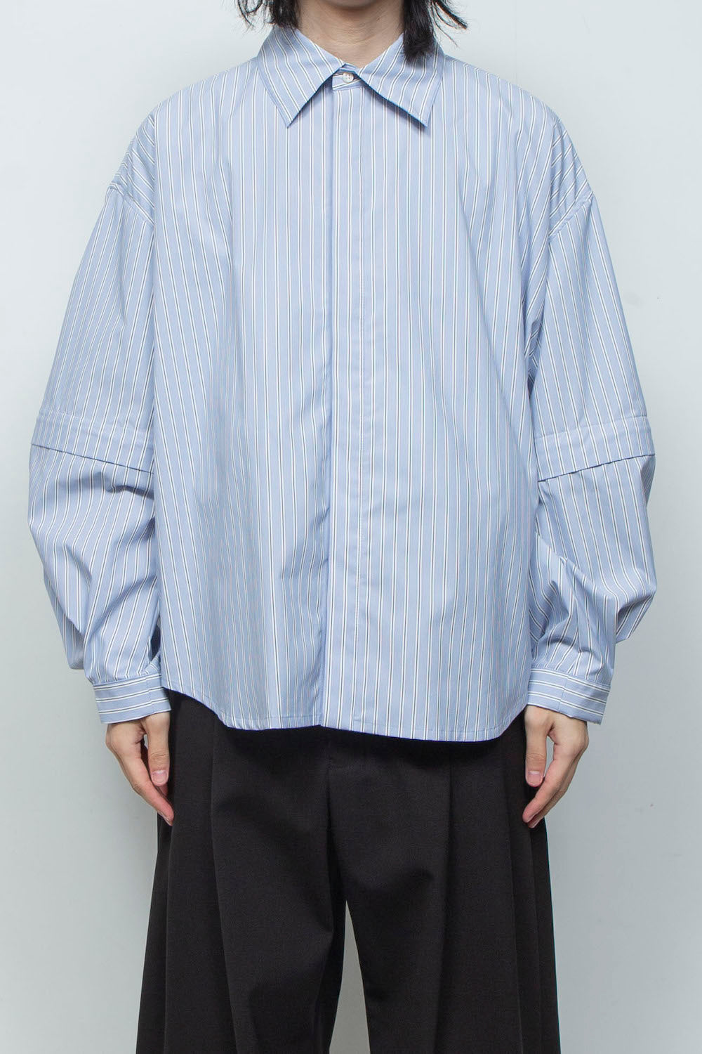 LB26SS-SH11-FTS | プライムフレックス デタッチャブルスリーブシャツ | SAX STRIPE