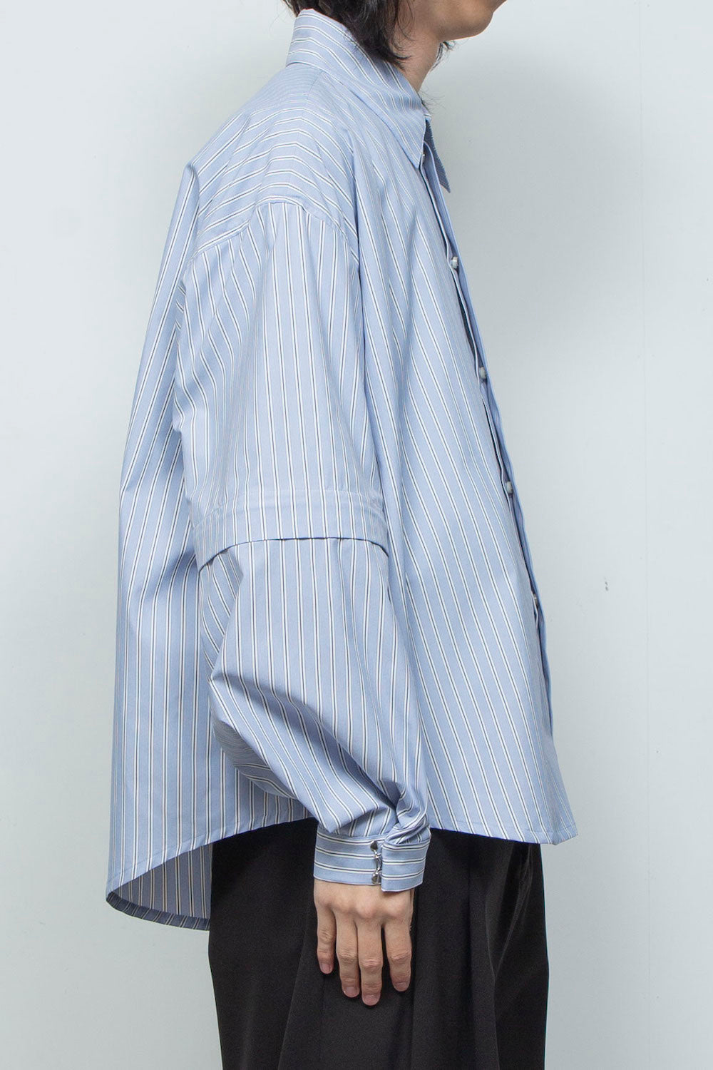 LB26SS-SH11-FTS | プライムフレックス デタッチャブルスリーブシャツ | SAX STRIPE