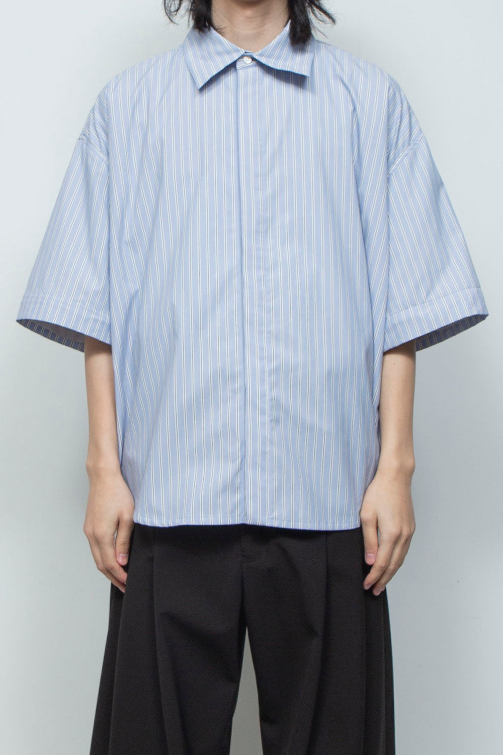 LB26SS-SH11-FTS | プライムフレックス デタッチャブルスリーブシャツ | SAX STRIPE