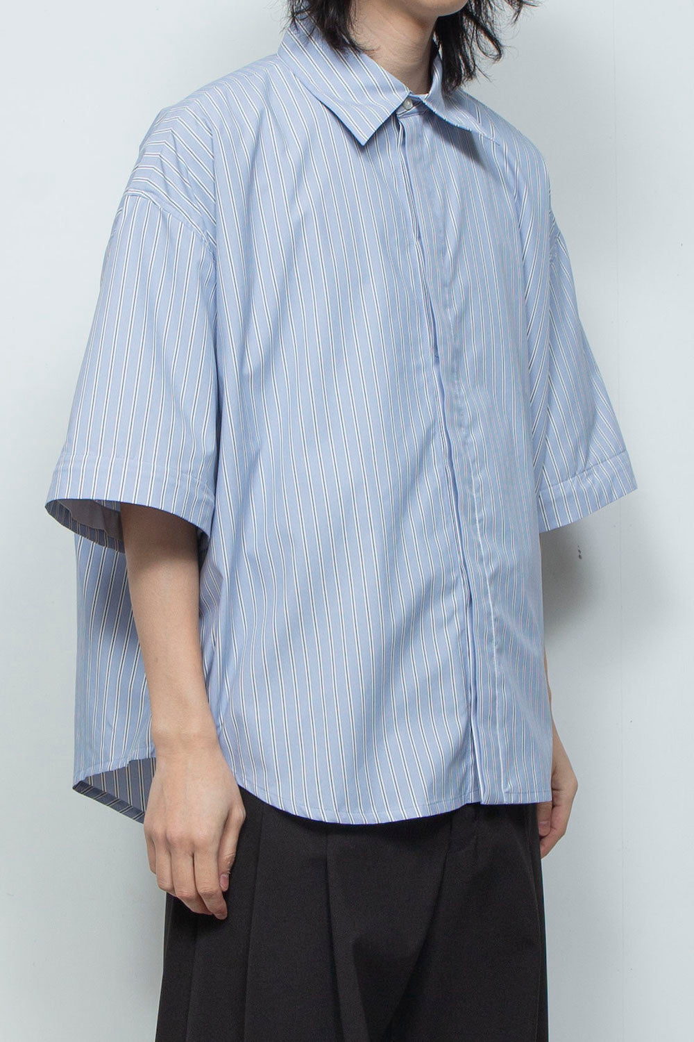 LB26SS-SH11-FTS | プライムフレックス デタッチャブルスリーブシャツ | SAX STRIPE