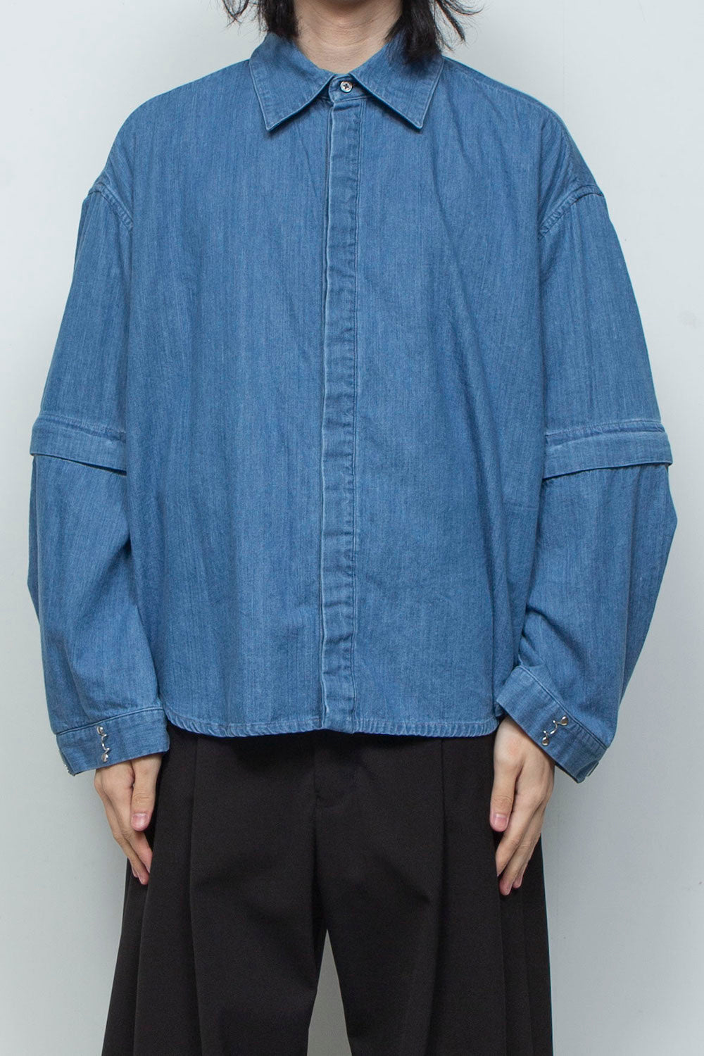 LB26SS-SH11-BWD | 7.5ozデニム デタッチャブルスリーブシャツ | BLUE WASHED