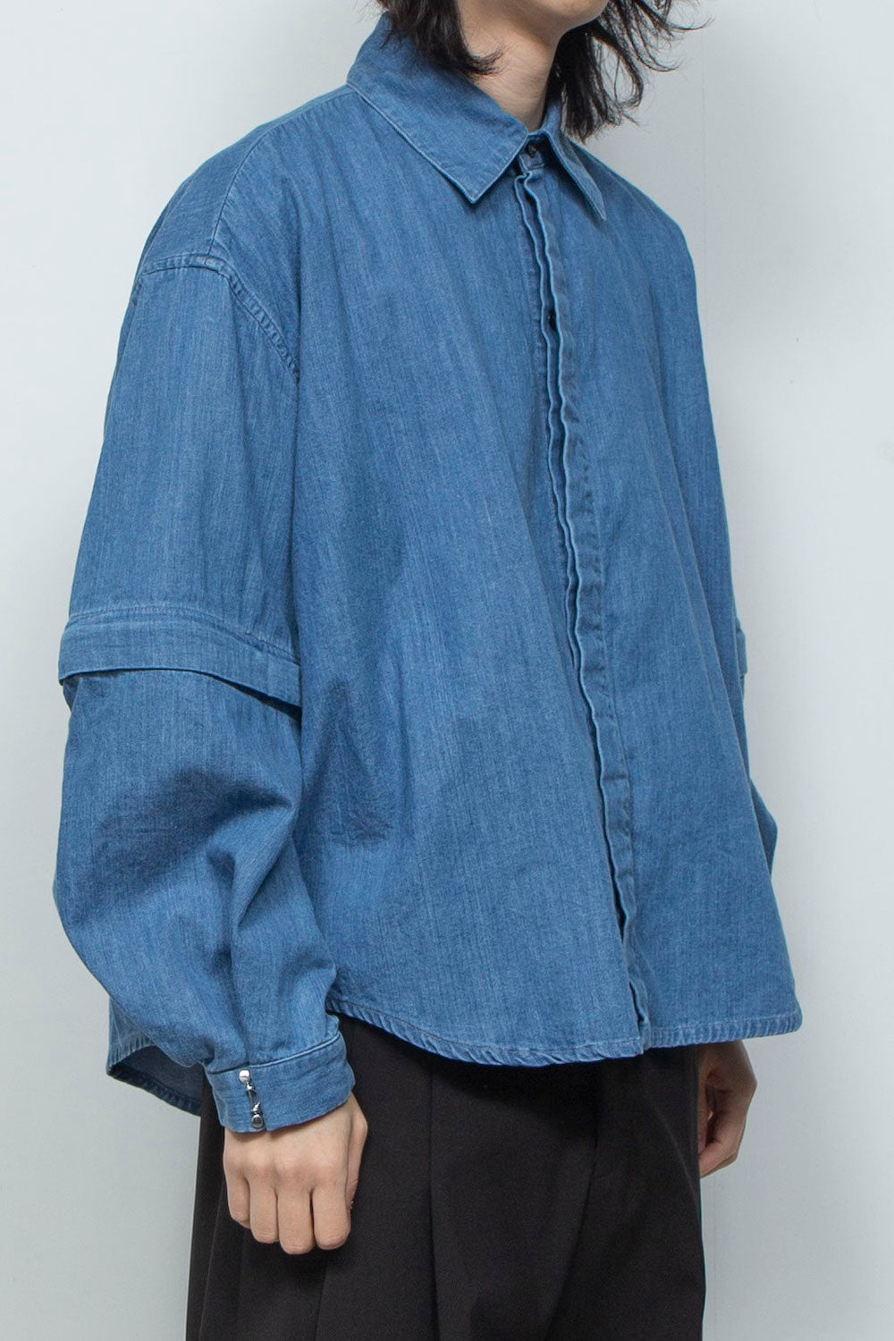 LB26SS-SH11-BWD | 7.5ozデニム デタッチャブルスリーブシャツ | BLUE WASHED