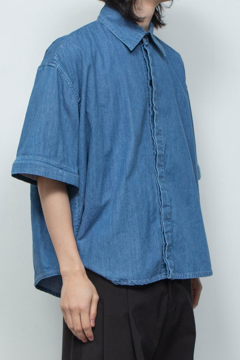 LB26SS-SH11-BWD | 7.5ozデニム デタッチャブルスリーブシャツ | BLUE WASHED