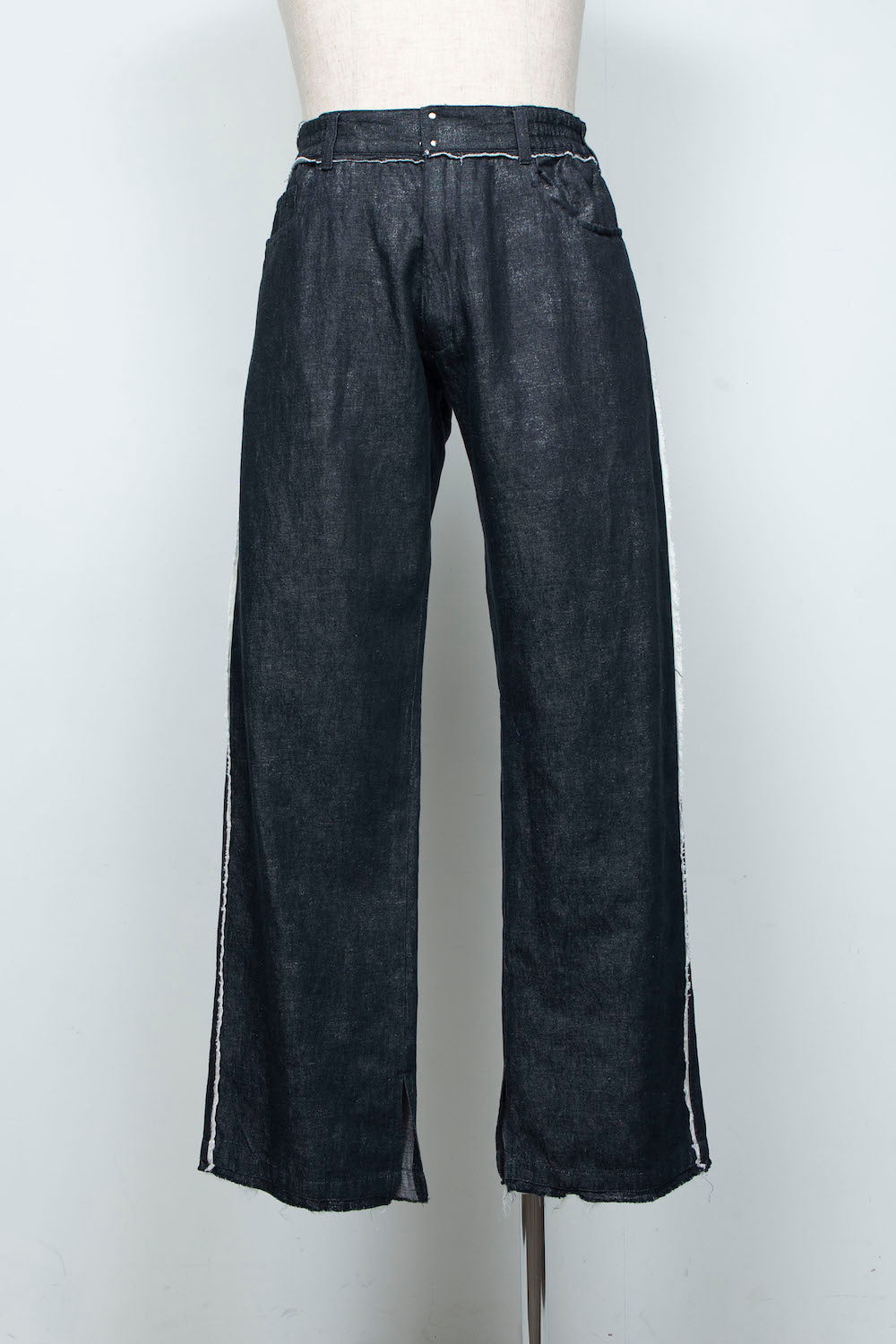 <LAST 1点> LB26SS-PT02-HPD | ホイルプリントローライズ5Pセミフレアパンツ | BLACK×FOIL