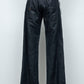 <LAST 1点> LB26SS-PT02-HPD | ホイルプリントローライズ5Pセミフレアパンツ | BLACK×FOIL