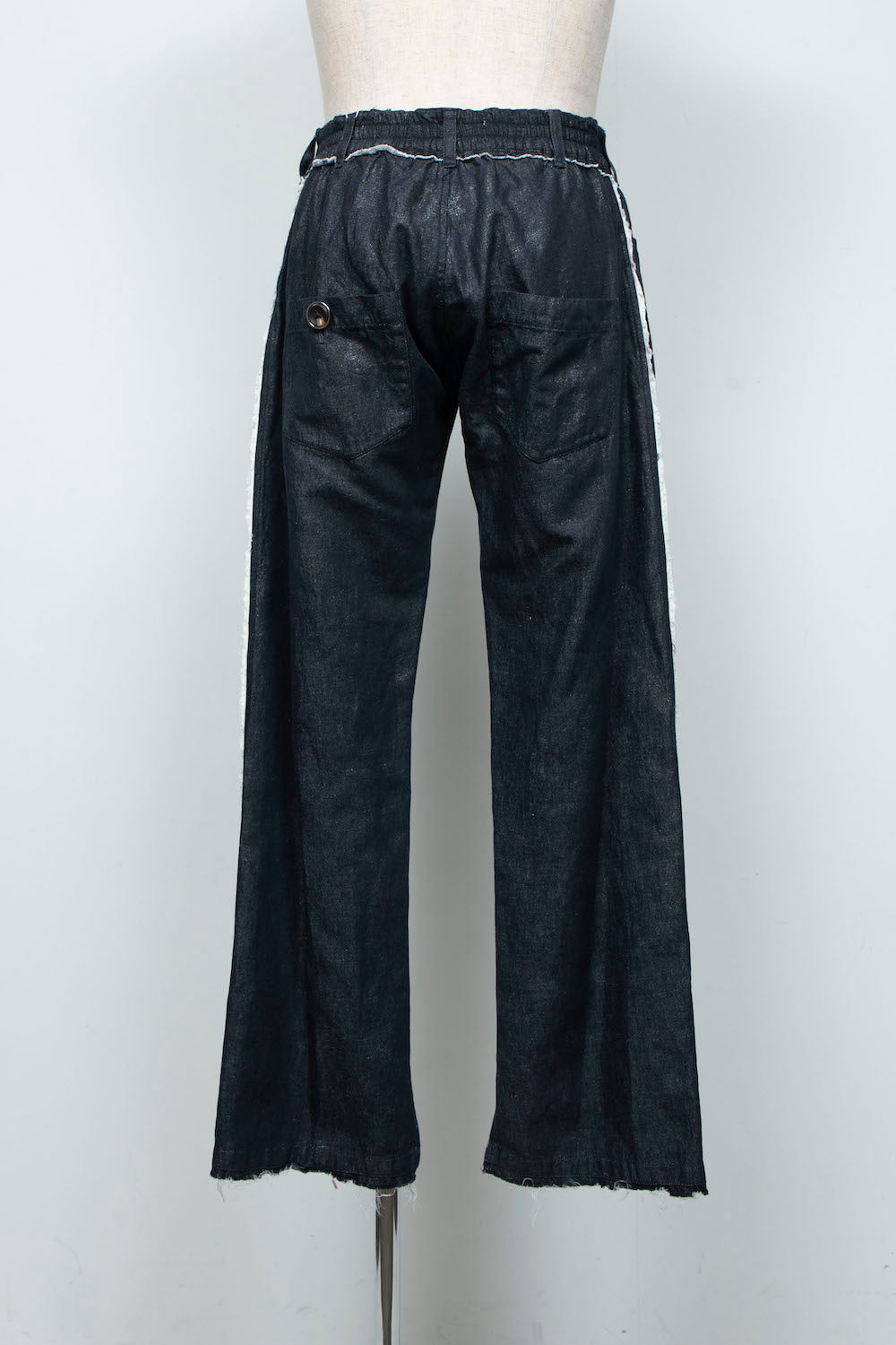 <LAST 1点> LB26SS-PT02-HPD | ホイルプリントローライズ5Pセミフレアパンツ | BLACK×FOIL