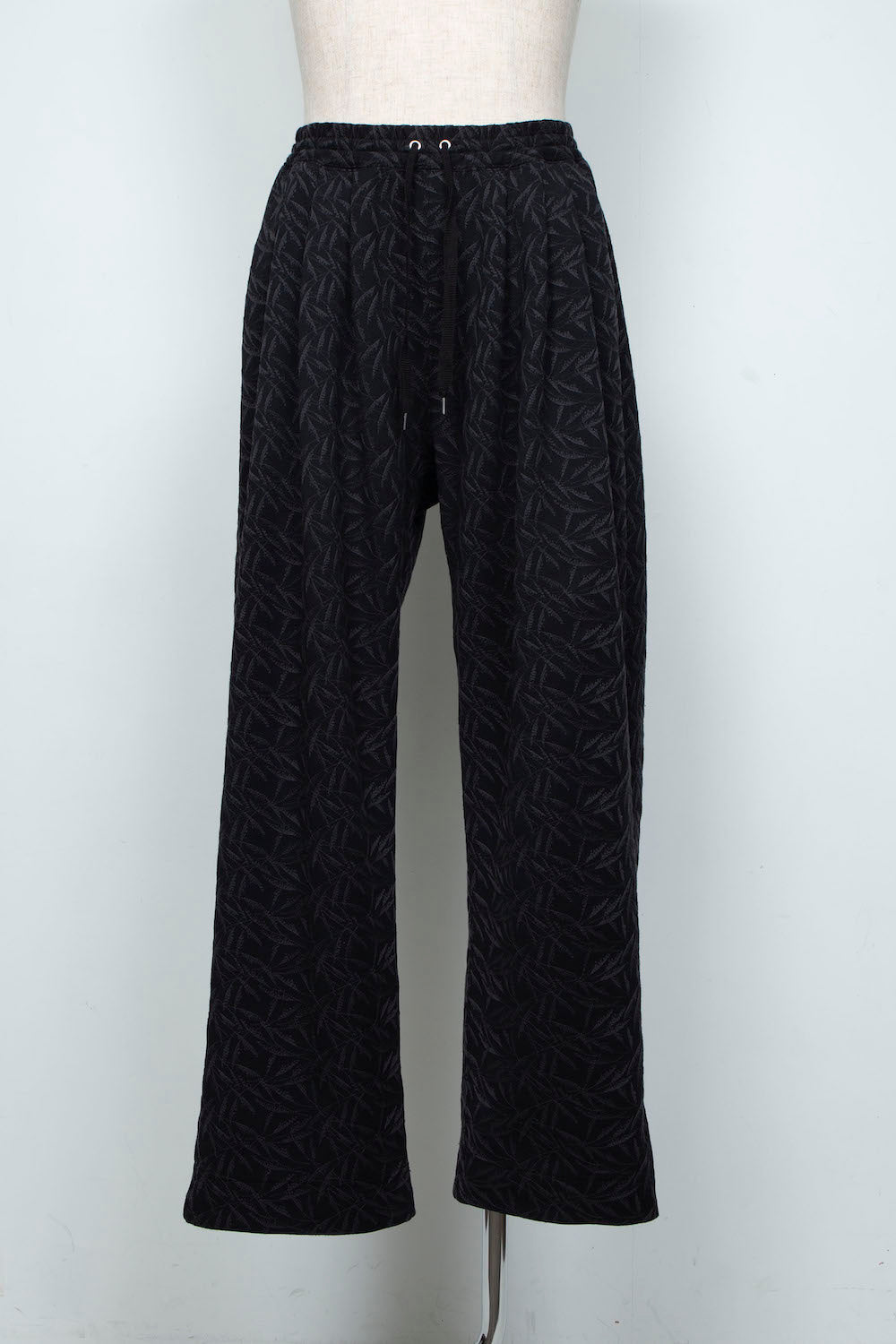 <LAST 1点> LB26SS-PT08-ETJ | フルエンブロイダリージャージーイージーパンツ | BLACK