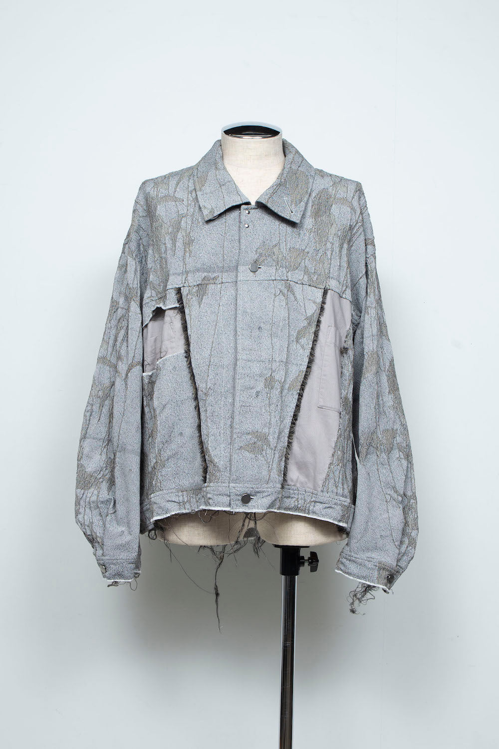 <LAST 1点> LB26SS-JK02-JQD | オリジナル蔦ジャガード再構築カーペンターデニムジャケット | IVY×CONCRETE
