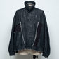 <LAST 1点> LB26SS-JK02-HPD | ホイルプリント再構築カーペンターデニムジャケット | BLACK×FOIL