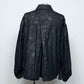 <LAST 1点> LB26SS-JK02-HPD | ホイルプリント再構築カーペンターデニムジャケット | BLACK×FOIL