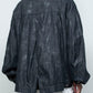<LAST 1点> LB26SS-JK02-HPD | ホイルプリント再構築カーペンターデニムジャケット | BLACK×FOIL