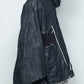<LAST 1点> LB26SS-JK02-HPD | ホイルプリント再構築カーペンターデニムジャケット | BLACK×FOIL