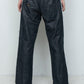 <LAST 1点> LB26SS-PT02-HPD | ホイルプリントローライズ5Pセミフレアパンツ | BLACK×FOIL