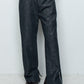 <LAST 1点> LB26SS-PT02-HPD | ホイルプリントローライズ5Pセミフレアパンツ | BLACK×FOIL