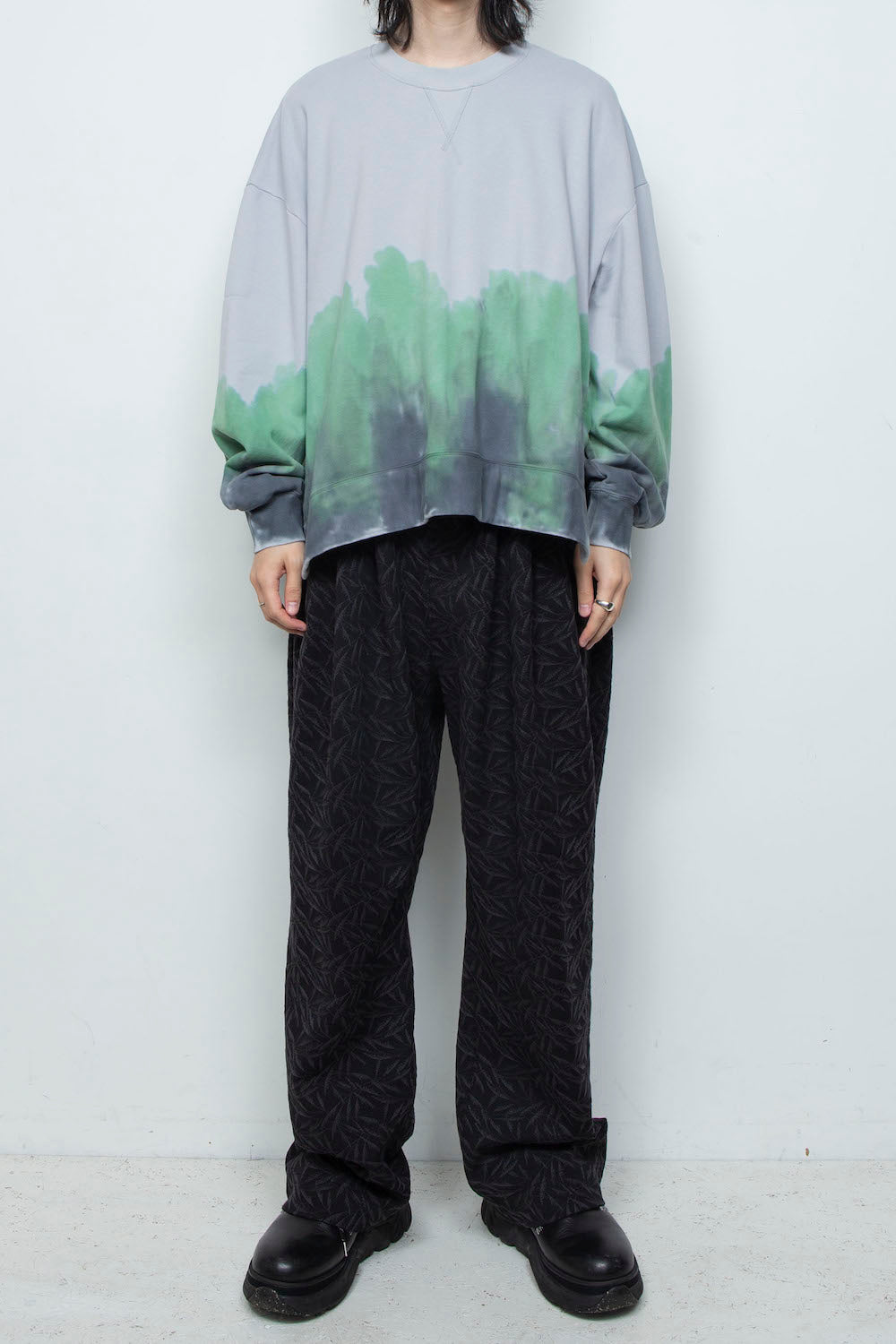 LB26SS-PO10-GDJ | ハンドダイドロングスリーブプルオーバー | ICE GRAY DYED