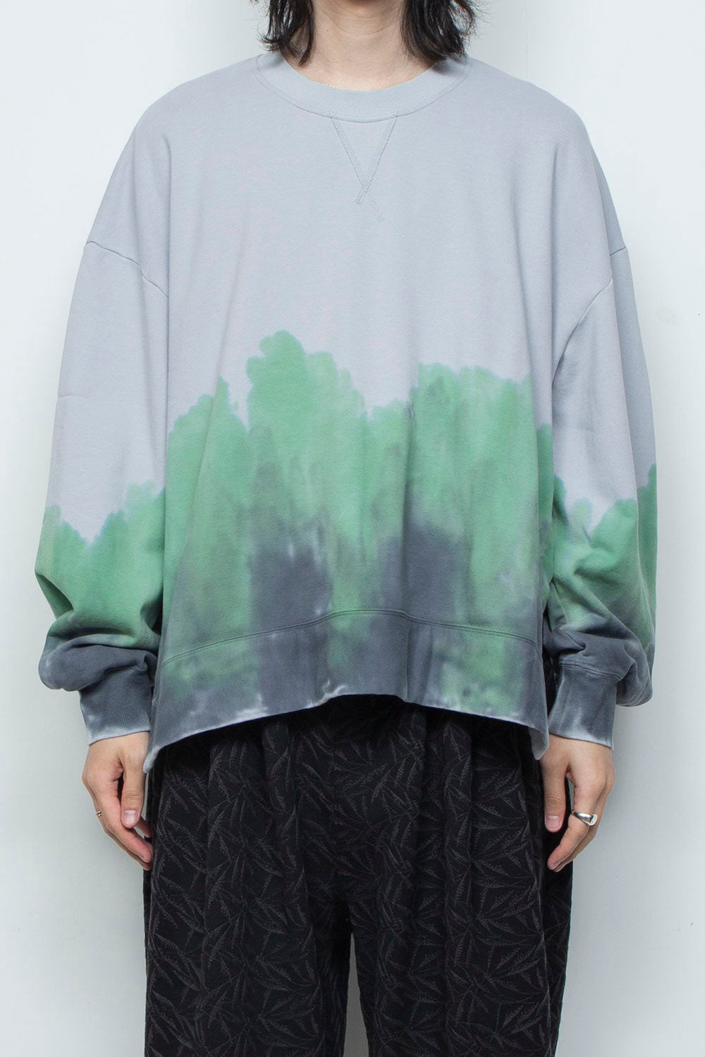 LB26SS-PO10-GDJ | ハンドダイドロングスリーブプルオーバー | ICE GRAY DYED